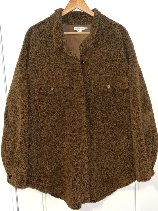 Good American Jackets & Blazers - Good American Contour Sherpa Jacket Brown